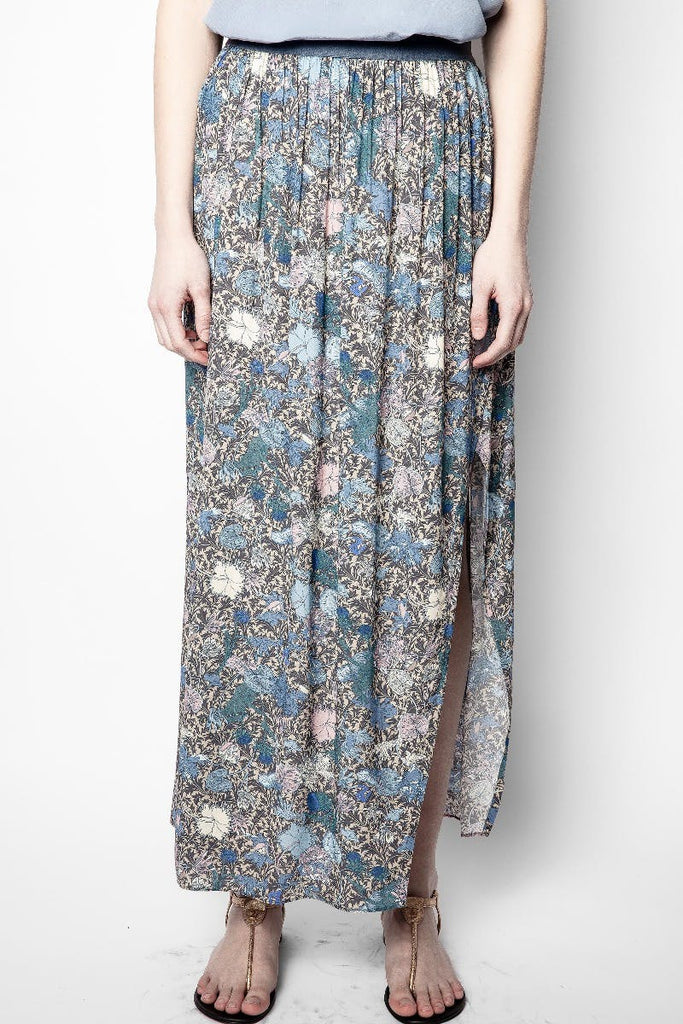 Zadig & Voltaire Josia Wild Garden Skirt- Mackintosh - Styleartist