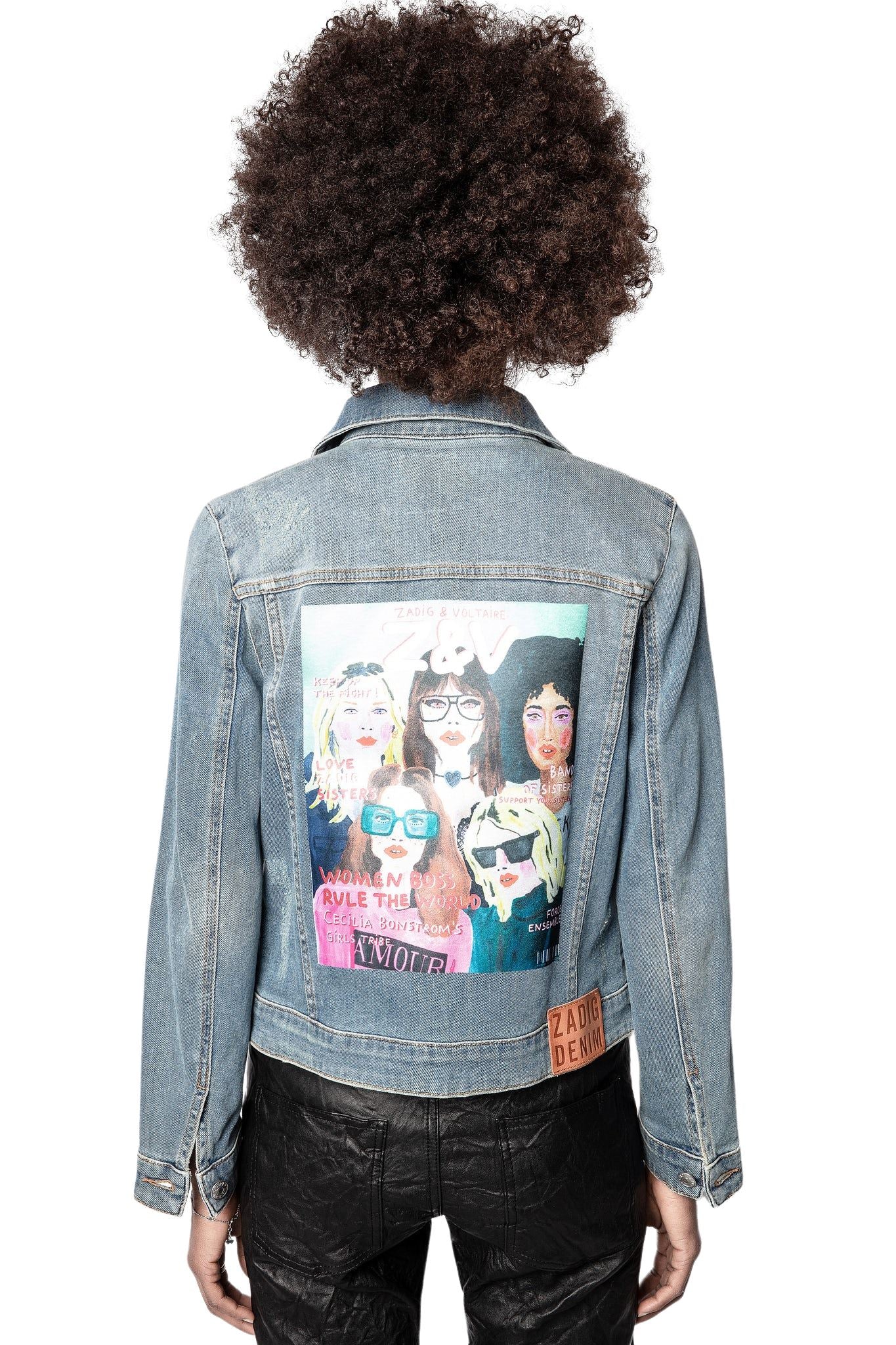 Zadig Voltaire Kioky Band of Sisters Denim Jacket- Blue