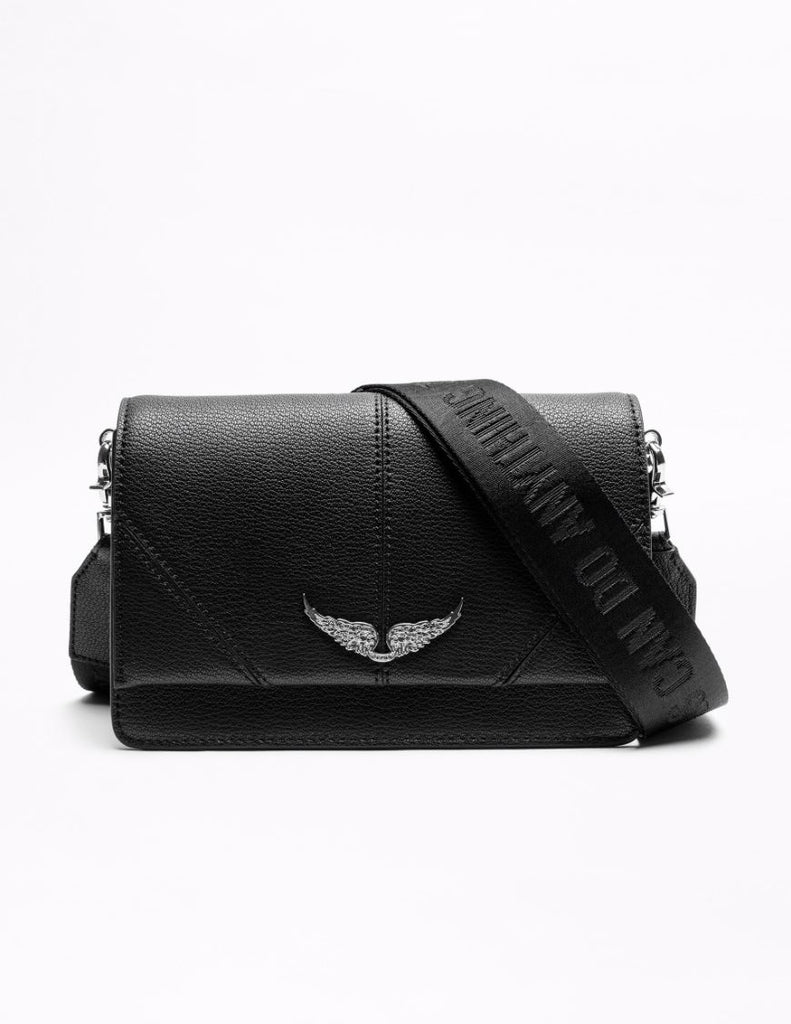 Zadig & Voltaire Lolita Grained Leather Shoulder Bag - Black - Styleartist