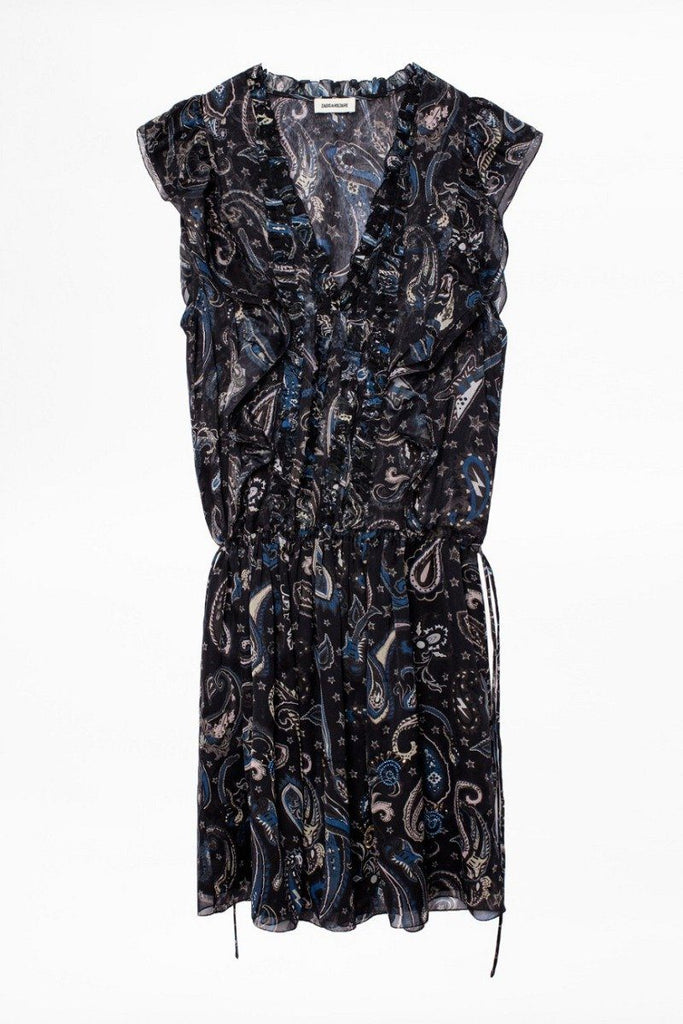 Zadig & Voltaire Rimana Print Paisley Dress - Black - Styleartist