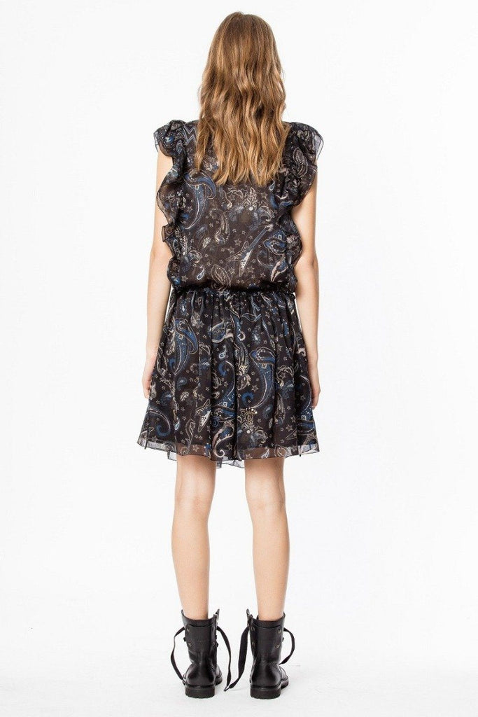 Zadig & Voltaire Rimana Print Paisley Dress - Black - Styleartist