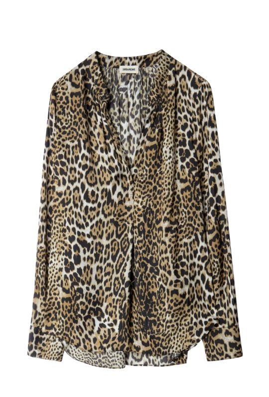 Zadig & Voltaire Tink Leo Satin Tunic - Leopard Print - Styleartist