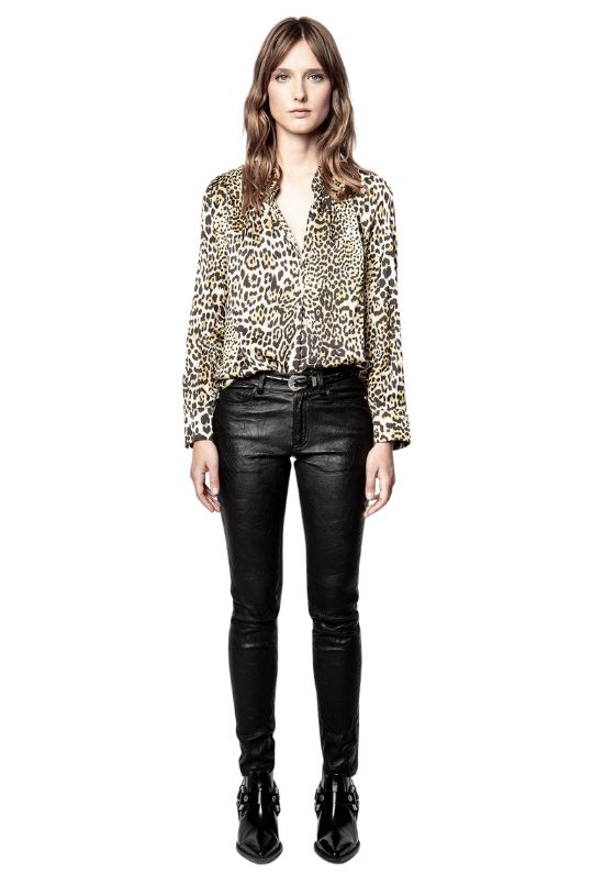 Zadig & Voltaire Tink Leo Satin Tunic - Leopard Print - Styleartist